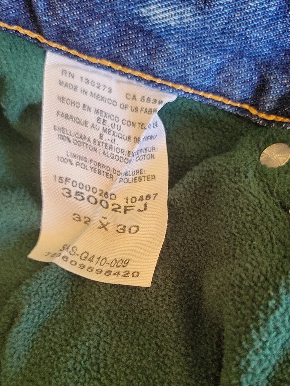 Wrangler Rugged Wear Thermal Jeans, Size 32x30